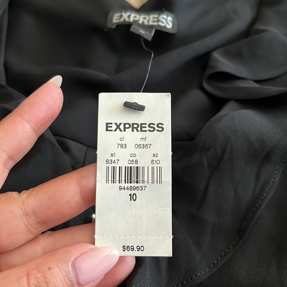 Express Black Raffle Romper ✨✨ Brand New - Picture 3 of 5